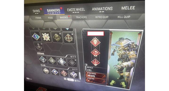 Apex Legends Smurf Acc – Wraith Heirloom, 20 Kill & 4K Damage Badges, Rare Season 1 Badge, Level 150