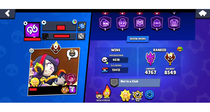 Brawl Stars Account with 65 Brawlers, 24,896 Trophies & 127 Skins