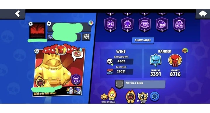 Buy Brawl Stars Account – 100K Trophies, Maxed & Rare Skins