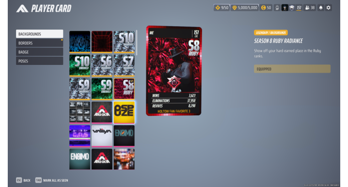 The Finals Account | PC | Ruby Rank S8, 5x Diamond, 6 Battle Passes & 38k Eliminations