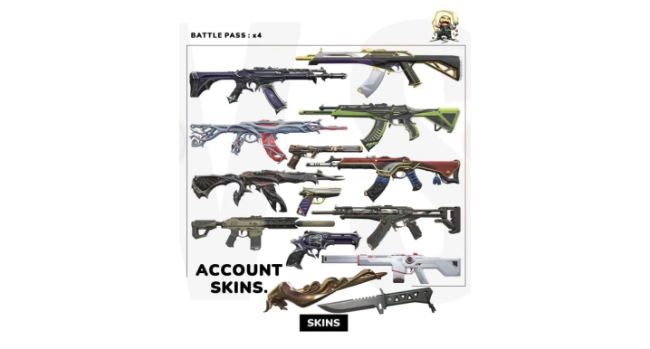 Valorant Account with All Agents, 12+ Premium Skins & 600 Radianite Points