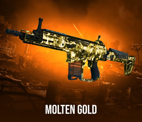 BLACK OPS 7 MOLTEN GOLD CAMO