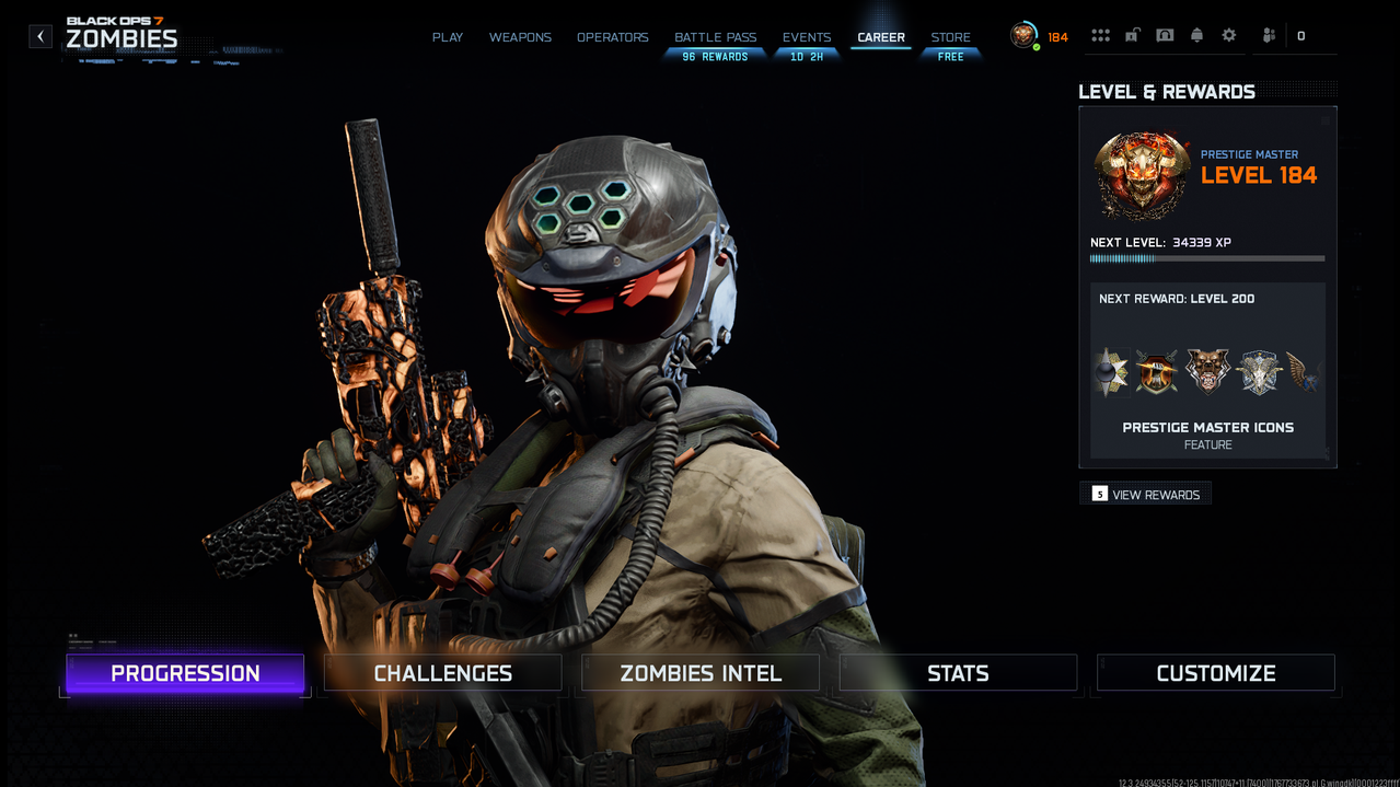 CoD BO7 Prestige Master 184 | 30x Singularity/Nexus/Infestation | OG Email