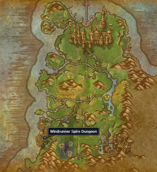 Windrunner spire dungeon overview map boost kingboost