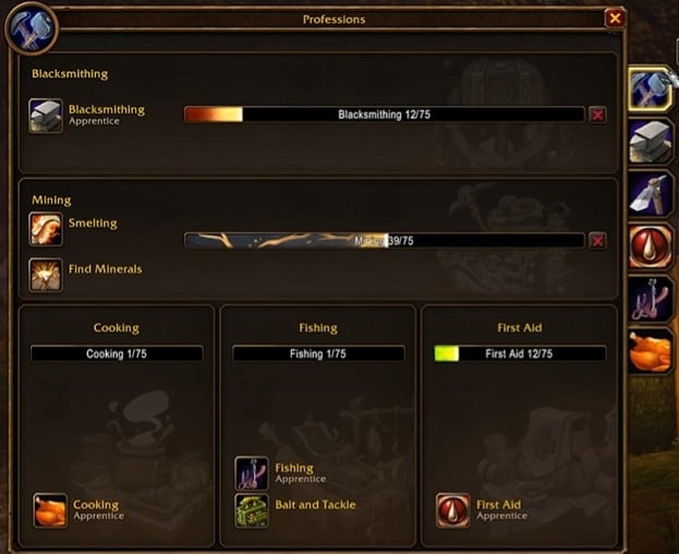 WoW Forever Mining guide 1 to 300 Rockslicer Deadmines weapon ore route