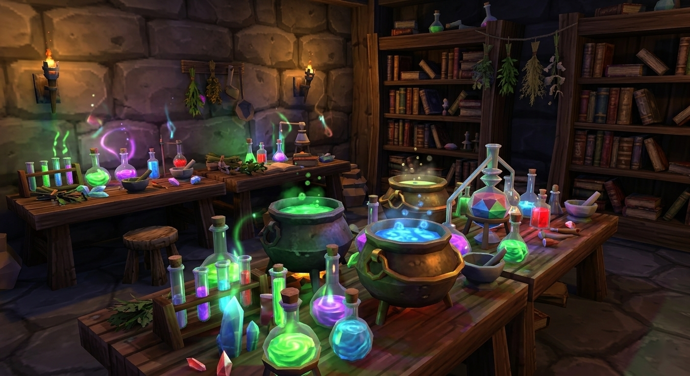 WoW Forever Alchemy materials list vials herbs fish oil cost to 225