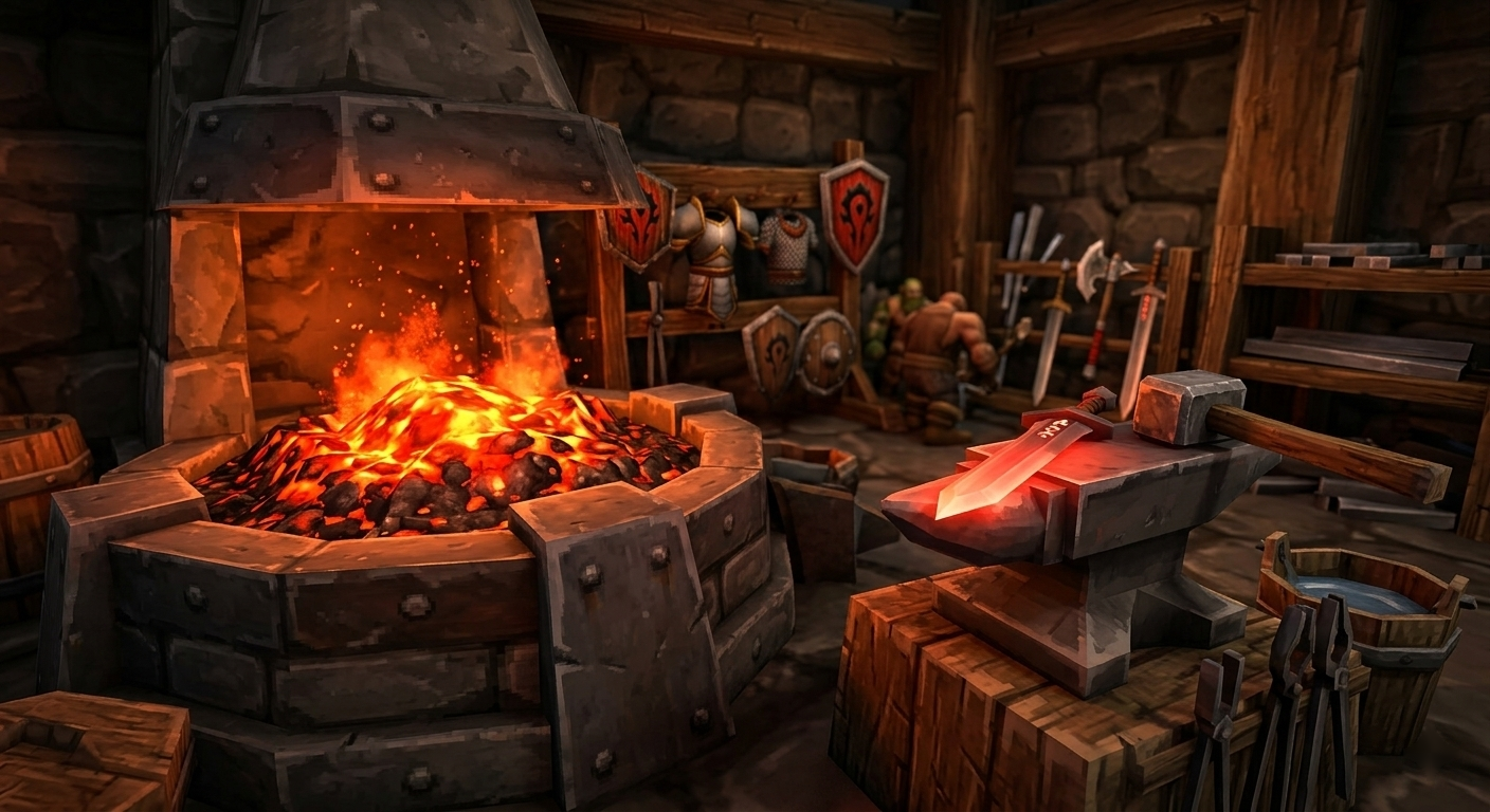 WoW Forever Blacksmithing materials list Bronze Thorium bars cost to 225