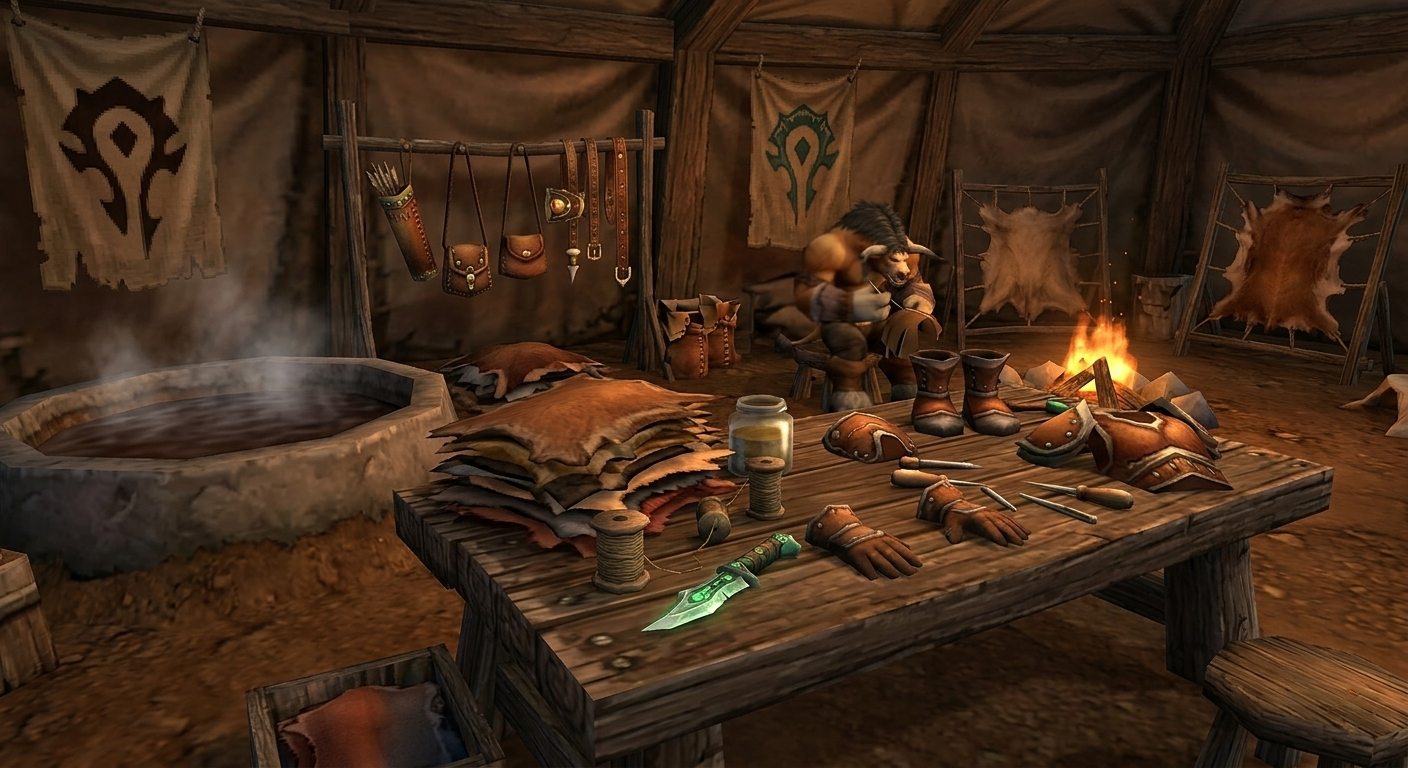WoW Forever Leatherworking named set lines Merchants Favor leather mail patterns