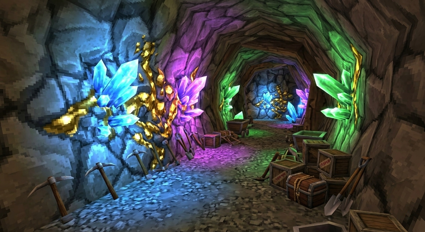 WoW Forever Mining camp objects Lodestone Rock Garden Molten Foundry buffs