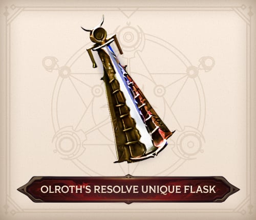 POE2 ORLOTH'S RESOLVE UNIQUE FLASK